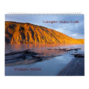 Kalender voor 2022 van de landschappen van Yukon T