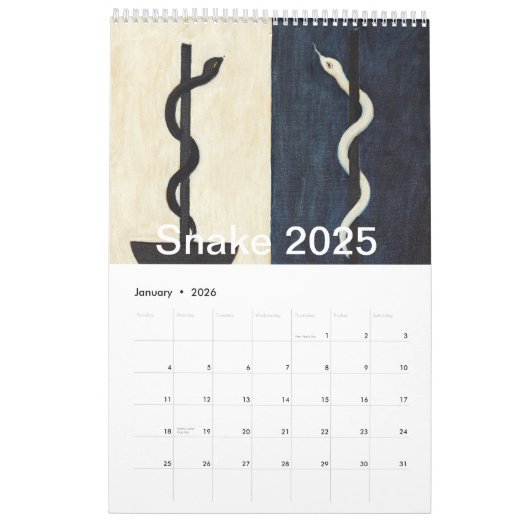 Kalender voor 2025 (Jan 2026)