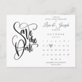 Kalender voor 25-jarig jubileum met liefdeshart briefkaart (Voorkant)