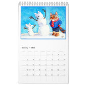 kalender voor Cute Cat art-illustraties (Jan 2026)