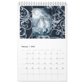 kalender voor Cute Cat art-illustraties (Feb 2026)