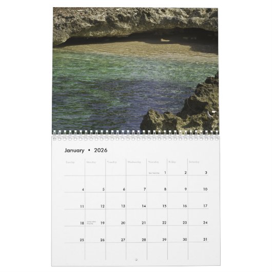 Kalender voor de Caymaneilanden (Jan 2026)