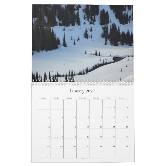 Kalender voor de montage van Rainier 2013 (Jan 2027)