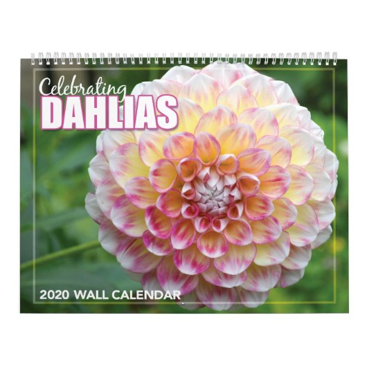 Kalender voor de muur van Dahlias 2020 (Hoes)