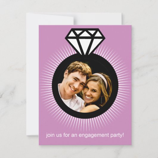 Kalender voor de Ring Photo Engagement Party Kaart (Voorkant)