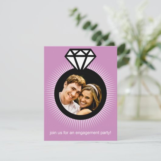 Kalender voor de Ring Photo Engagement Party Kaart (Staand voorkant)