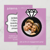 Kalender voor de Ring Photo Engagement Party Kaart (Voorkant / Achterkant)