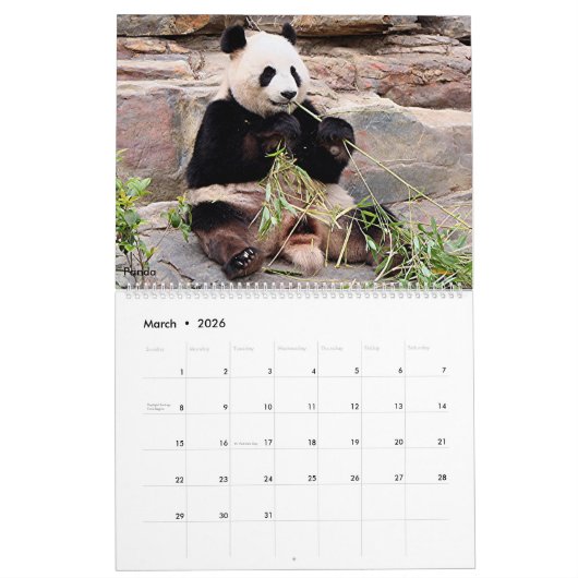 Kalender voor dieren 2026 (Mar 2026)