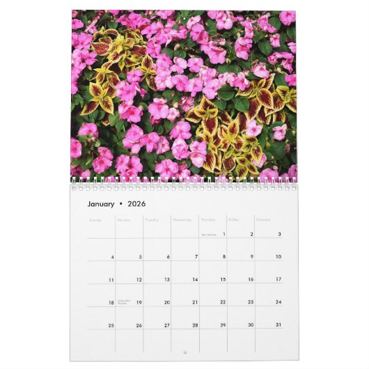 kalender voor diverse bloemen (Jan 2026)