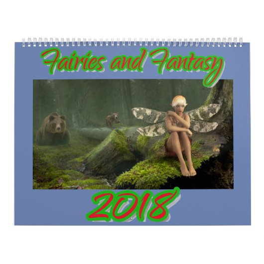 Kalender voor fairies en Fantasy 2018 (Hoes)