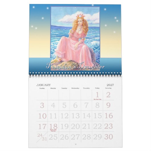 Kalender voor februari en Fantasy 2011 (Jan 2027)
