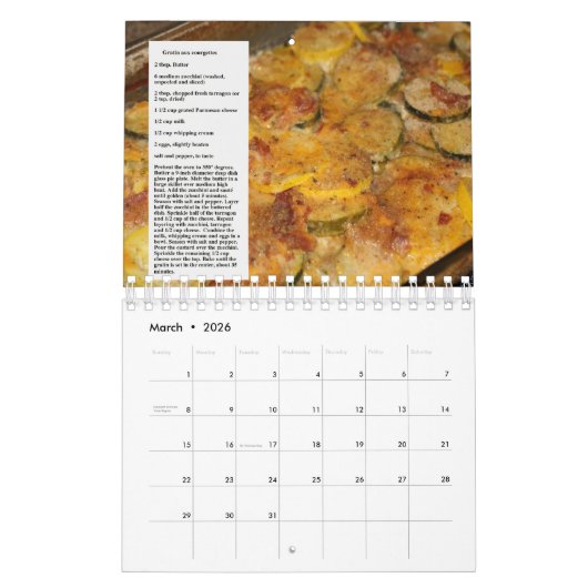 kalender voor Franse recepten (Mar 2026)