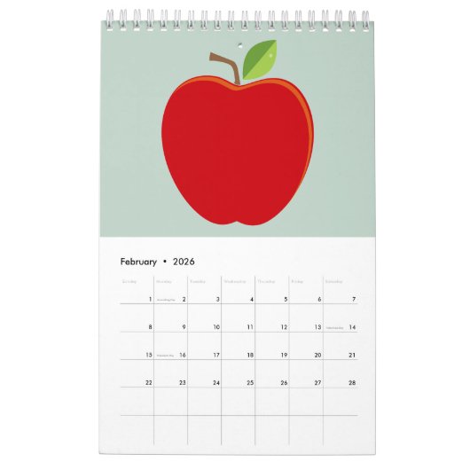 Kalender voor fruit en Veggie (Feb 2026)