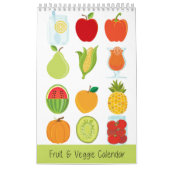 Kalender voor fruit en Veggie (Hoes)
