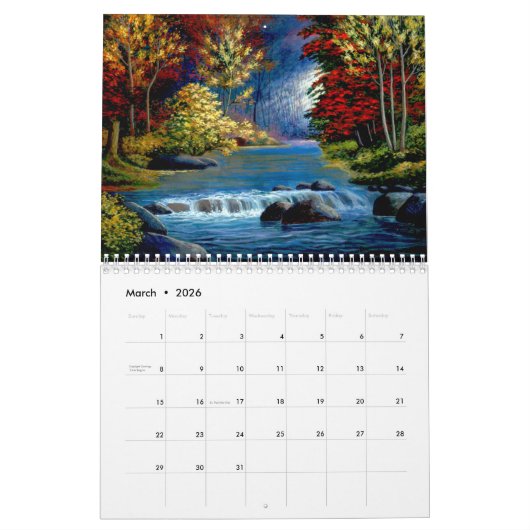 Kalender voor gebilde bestemmingen (Mar 2026)