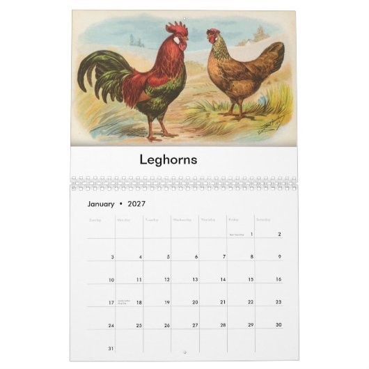 Kalender voor gevogelte (Jan 2027)