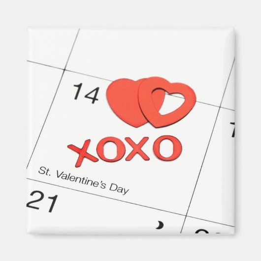 Kalender voor hartenmagneet magneet (Voorkant)