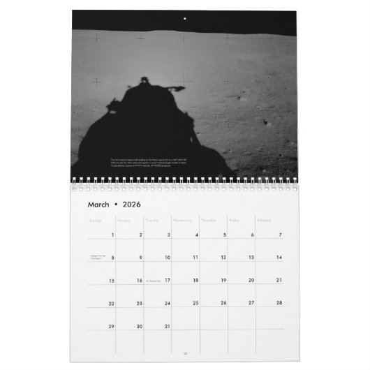 Kalender voor het Apollo 11 50ste Jubileum. (Mar 2026)