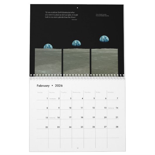 Kalender voor het Apollo 11 50ste Jubileum. (Feb 2026)