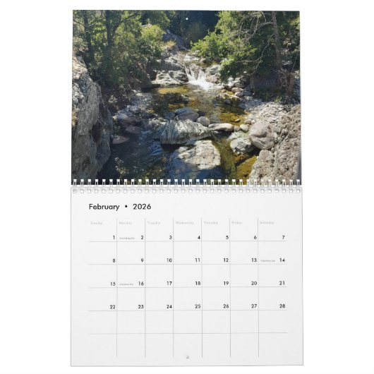 Kalender voor het Corsicaanse landschap (Feb 2026)