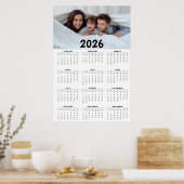 Kalender voor het hele jaar met aanpasbare foto  poster (Keuken)