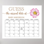 Kalender voor het raden van de uitgerekende datum poster (Voorkant)