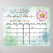 Kalender voor het raden van de uitgerekende datum  poster (Voorkant)