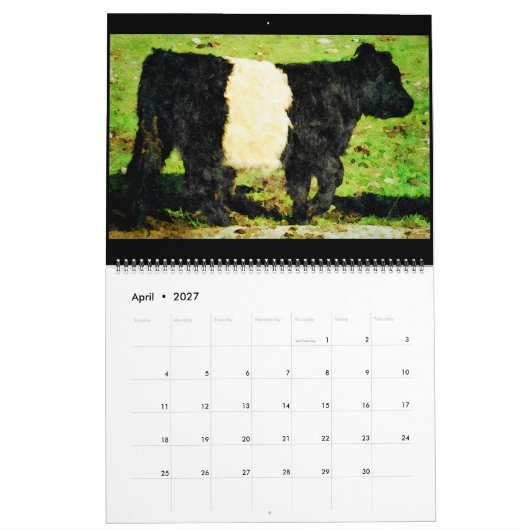 Kalender voor het schilderen van de Waterverf van  (Apr 2027)