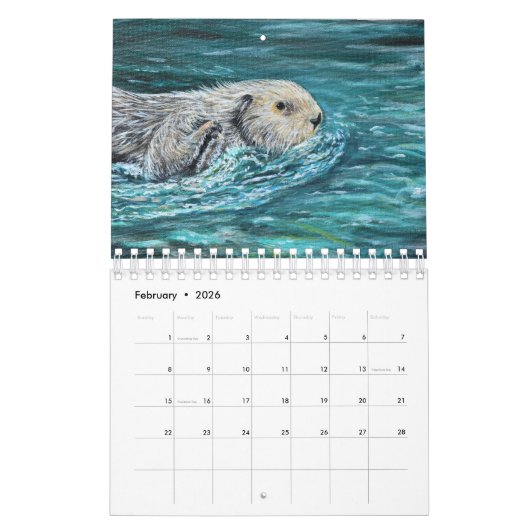 Kalender voor het schilderen van dieren en vogels (Feb 2026)