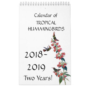 Kalender voor Hummingbird Birds Flower Floral 2018