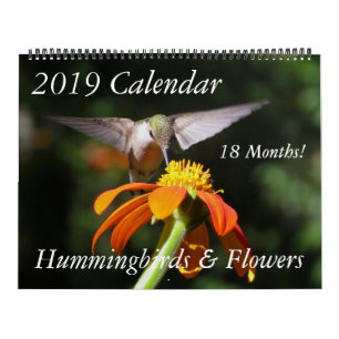 Kalender voor Hummingbird Birds & Flowers Floral 2