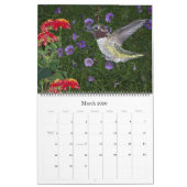 Kalender voor Hummingbird Birds & Flowers Floral 2 (Mar 2026)