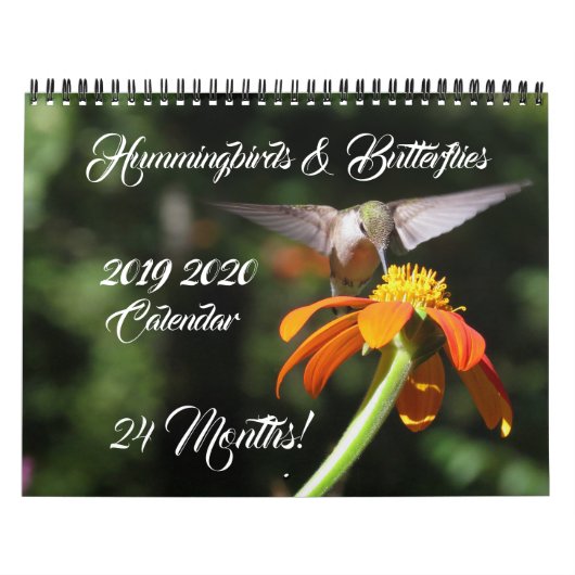 Kalender voor Hummingvogels en Butterflies 2019 20 (Hoes)