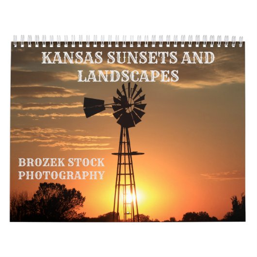 Kalender voor Kansas Sunset en Landscapes (Hoes)