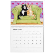 kalender voor kattenillustraties (Feb 2027)