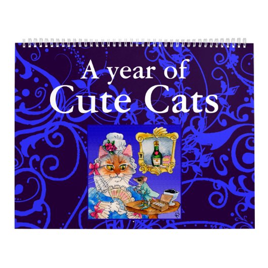kalender voor kattenillustraties (Hoes)