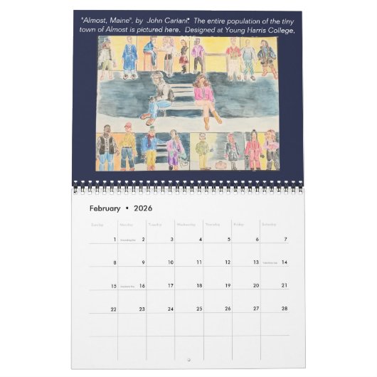 Kalender voor kostuumrenderingen (Feb 2026)