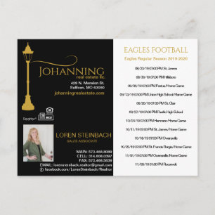 Kalender voor Lamp Post Real Estate Football Briefkaart