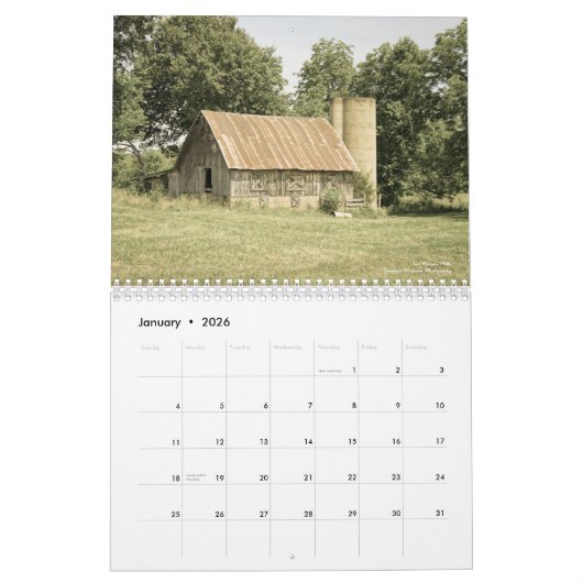 kalender voor landenscènes (Jan 2026)