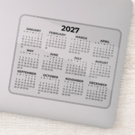 Kalender voor laptop met horizontale weergave van  sticker