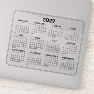 Kalender voor laptop met horizontale weergave van sticker