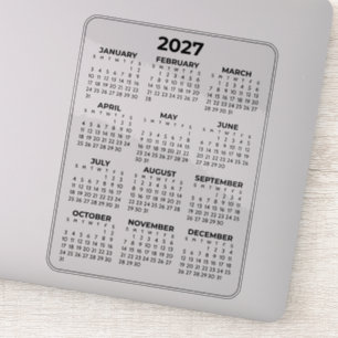 Kalender voor laptop met minimale lay-out voor hee sticker