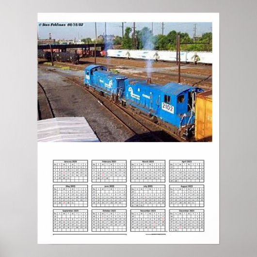 kalender voor locomotieven poster (Voorkant)
