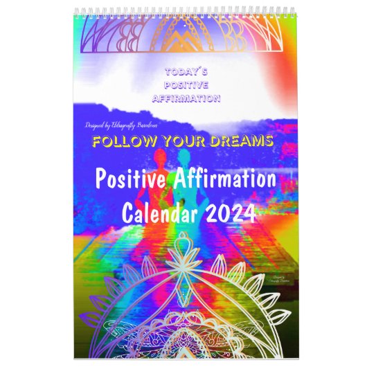 Kalender voor positieve bevestiging 2024 (Hoes)