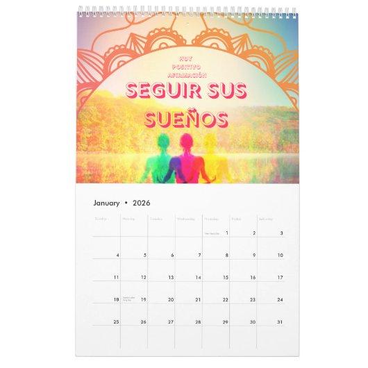 Kalender voor positieve bevestiging 2024 (Español) (Jan 2026)