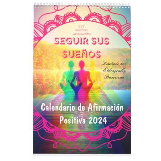 Kalender voor positieve bevestiging 2024 (Español) (Achterkant)