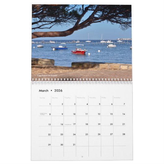 kalender voor rotskousten (Mar 2026)