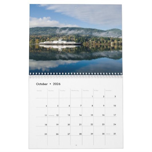Kalender voor Salt Spring Island 2017 (Okt 2026)
