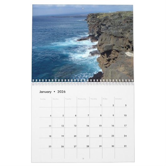 Kalender voor schilderachtig bestemmingen in Hawai (Jan 2026)