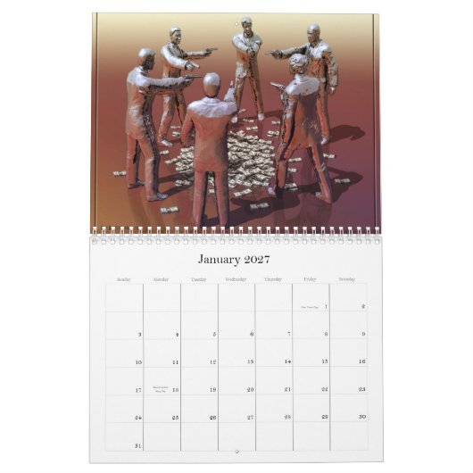 kalender voor surrealistische Afbeeldingen (Jan 2027)